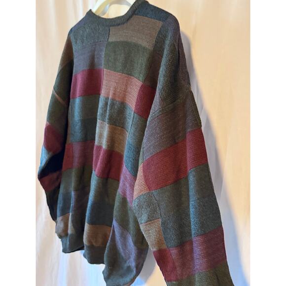 Gian Franco Ruffini Italy Men’s XL Colorblock Knit Sweater - Picture 3 of 6